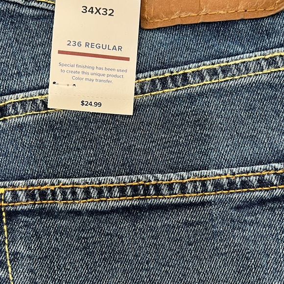 DENIZEN Levi's Men's 236 Regular Fit Blue Denim Jeans Size 34x32 - Picture 7 of 10